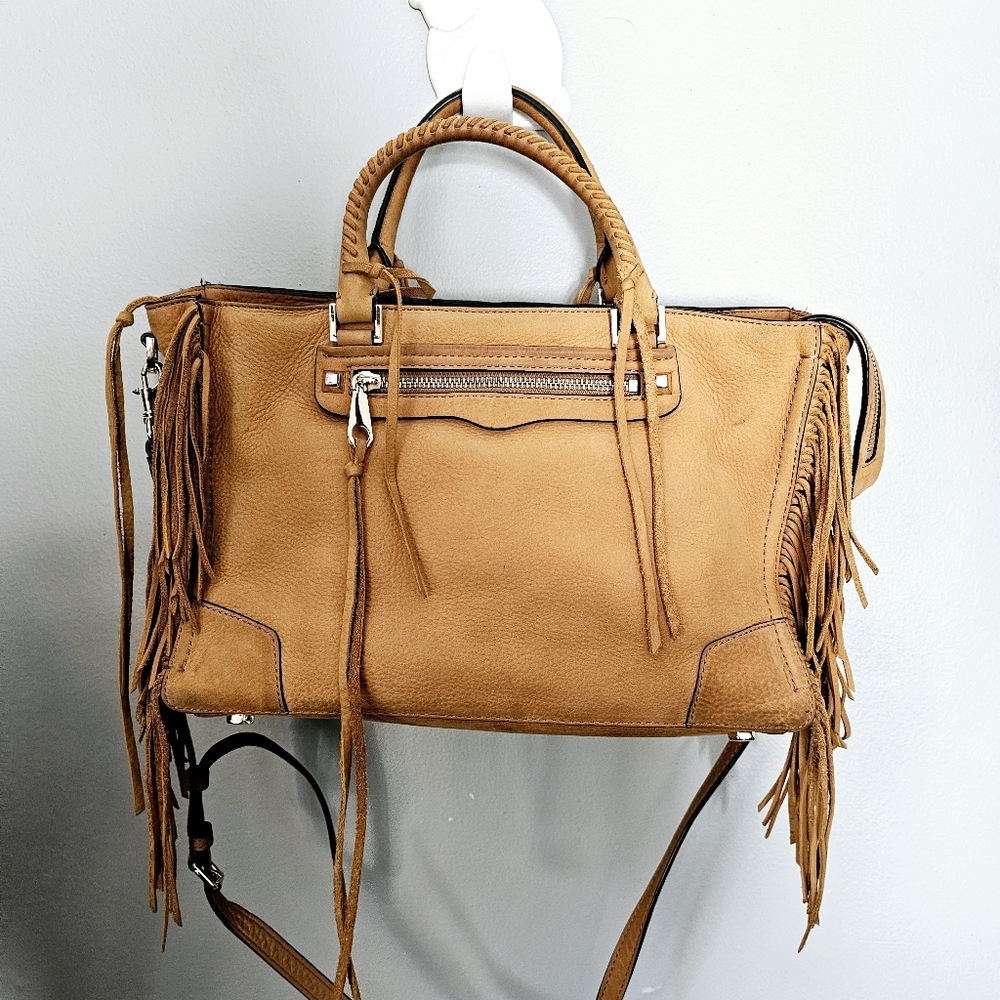 Rebecca Minkoff soft leather fringe western satchel